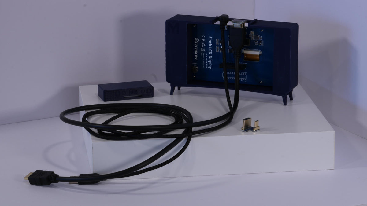 Mini-Monitor: Retro Monochromatic (Borgs Blue) - HDMI 5-Inch 800x480 Display