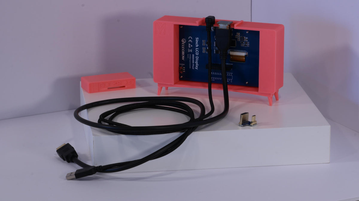 Mini-Monitor: Retro Monochromatic (Pink Cadillac) - HDMI 5-Inch 800x480 Display
