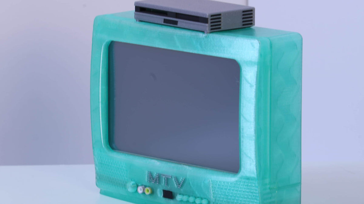 Mini-Monitor: MTV CRT Dualshock Mint - HDMI 5-Inch 800x480 Display