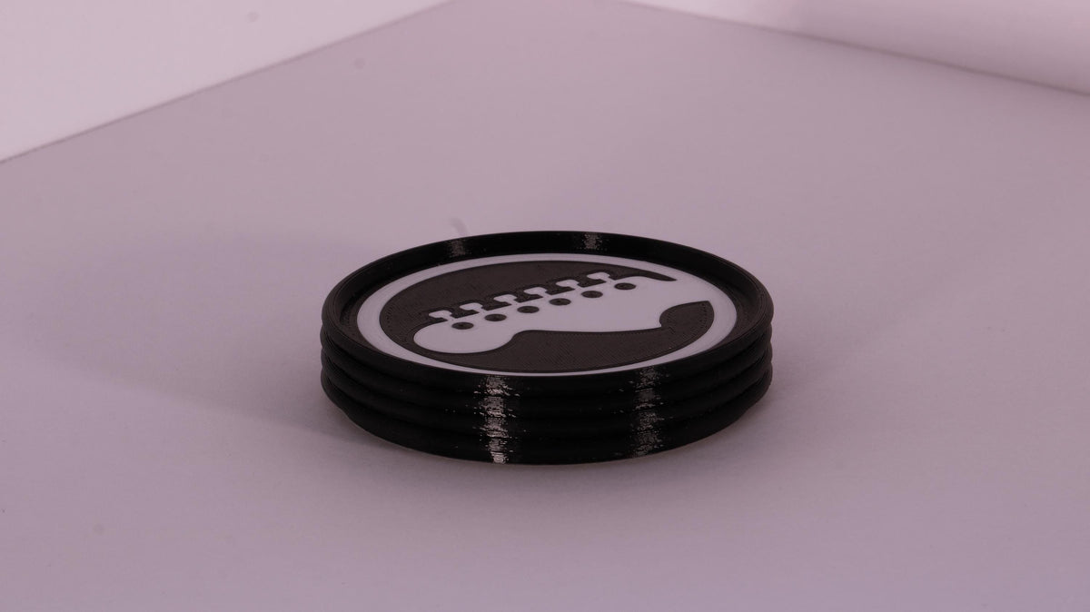 Rock Bank Instrument Coasters (1x of each)
